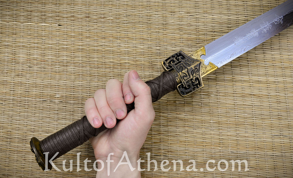 Han Jian,Chinese Swords Real,Hand Forged Damascus Steel Blades - Chinese Sword S
