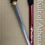 Iron Tiger Forge Red Dragon Straight Blade Katana Standard Grade With Box