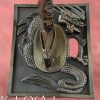 Shinwa Double Edged Ninja-To with Black Damascus Steel Blade