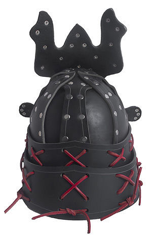 Samurai Leather Helmet - Black