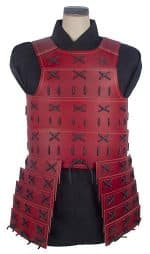Samurai Leather Torso Armor - Red