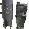 Scoundrel Leather Greaves - Black