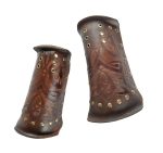 Viking Leather Knotwork Bracers