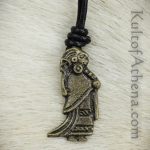 Norse Valkyrie Antiqued Brass Pendant