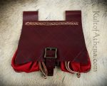 Deluxe Medieval Leather Belt Pouch with Multiple Compartments