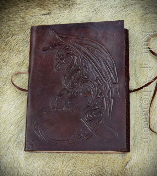Leather-Bound Celtic Mythic Dragon Journal