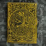 Leather-Bound Norse Yggdrasil Tree Journal with Lock