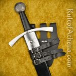 Three-Buckled Angled Sword Frog - Black