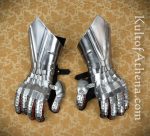 Late Medieval Ridged Gauntlets - 18 Gauge Steel