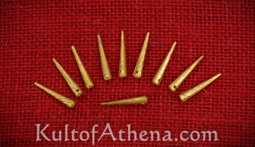 Embellished Brass Aiglets - Set of 10