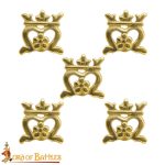 Medieval Crown Belt Studs / Conchos - Set of 5