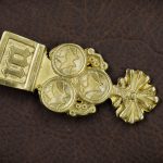 Trefoil Medieval Brass Belt Chape