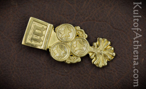 Trefoil Medieval Brass Belt Chape