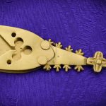 Medieval Belt Chape with Clover Inset