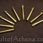 Brass Aiglets with Bodkin tips