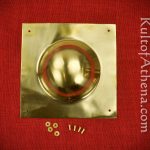 Square Roman Shield Boss - Brass
