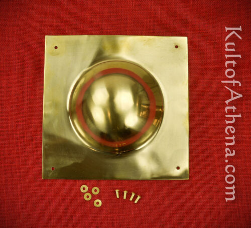 Square Roman Shield Boss - Brass
