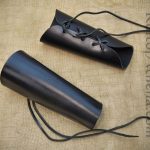 Leather Bracers - Black