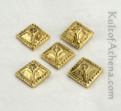 Pyramidal Brass Studs for Leatherwork or Armor