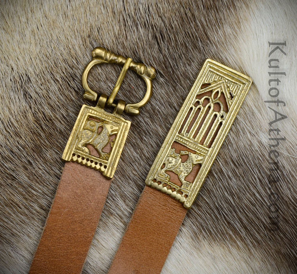 Medieval Wolf Belt - Brown