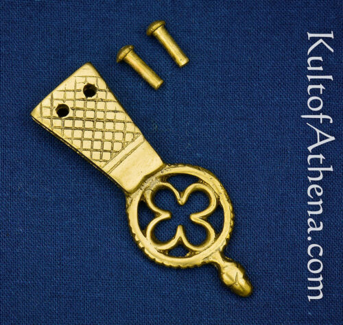 Brass Gothic Quatrefoil Belt Chape