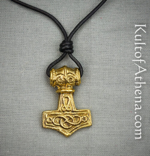 Thor's Mjolnir - Solid Brass Pendant