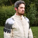 Medieval Pauldrons - Mountable Upgrade for Chainmail and Padded Armor - 16 Gauge Steel