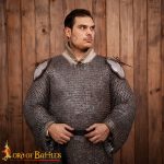 Shoulder Rondells - Mountable Upgrade for Chainmail and Padded Armor - 16 Gauge Steel