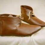 Medieval Leather Tie Shoes - Brown