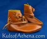 Medieval Leather Toggle Boots - Brown