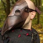 Leather Plague Doctor Mask - Brown