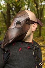 Leather Plague Doctor Mask - Brown