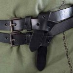 Leather Twin Belt - Black