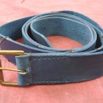 Leather X - Belt - Blue