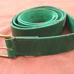 Leather X - Belt - Green