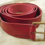 Leather X - Belt - Red