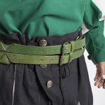 Leather Twin Belt - Green
