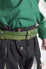 Leather Twin Belt - Green