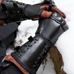 Left-Hand Leather Gauntlet - Black