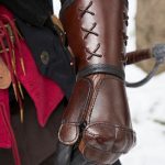 Left-Hand Leather Gauntlet - Brown