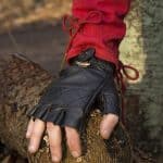 Celtic Gloves - Black Leather