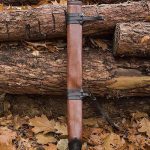Sword Scabbard for Foam or Steel Sword - Large - Brown - For Right Handed Person