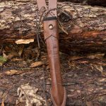 Dagger Scabbard and Frog for Thin Foam Daggers or Steel Dagger - Brown