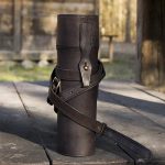 Leather Scroll Holder - Black