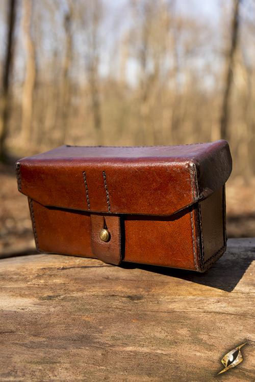 Epic Armoury Imperial Leather Belt Pouch Box - Brown