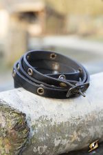 Multistrap Leather Bracelet - Black
