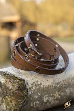 Multistrap Leather Bracelet - Brown