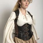 Rogue Leather Corset - Black and Brown