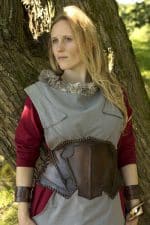 Dark Elf Leather Corset - Dark Brown and Brown