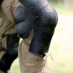 Floating Knee Armor (Poleyns) - Epic Dark Finish - 19 Gauge Steel